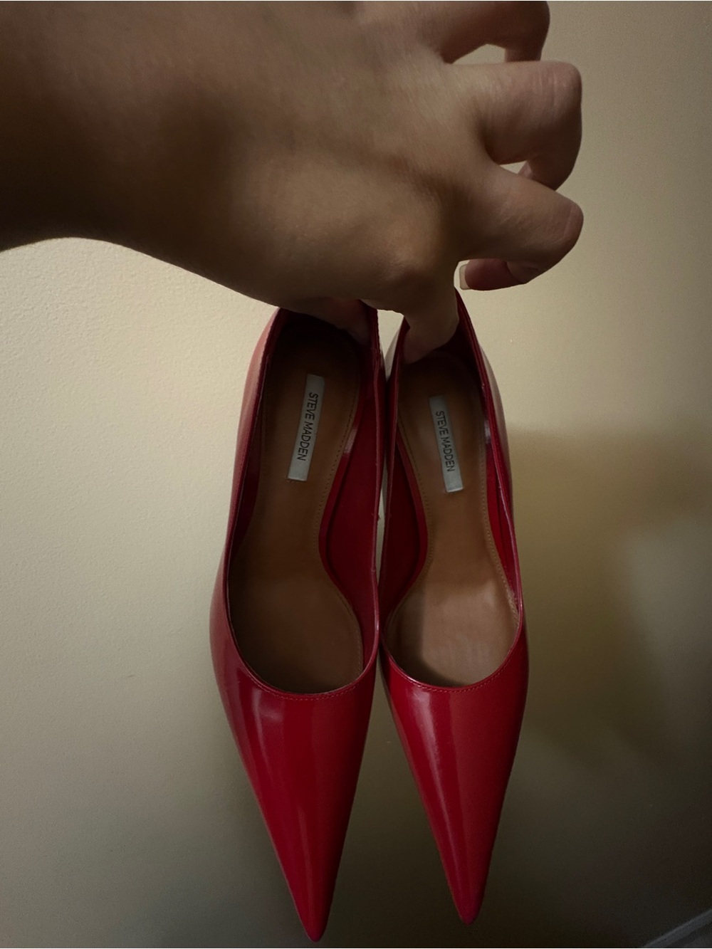 Steve Madden Red Patent Pointed-Toe Stilettos - Picture 4 of 7